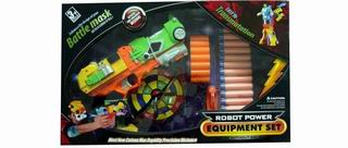 SOFT BULLET GUN W/GLASS & BULLET CLIP,