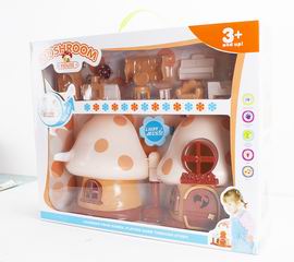 MUSHROOM-LIKE HOUSES W/LIGHT & MUSIC,