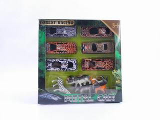ALLOY CAR ANIMAL SET,