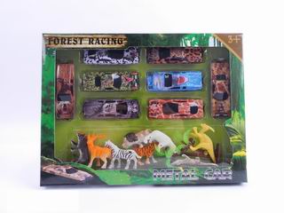 ALLOY CAR ANIMAL SET,