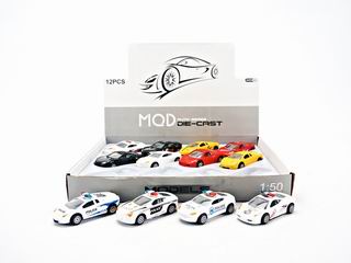 SLIDE DIE CAST POLICE CAR 12PCS,