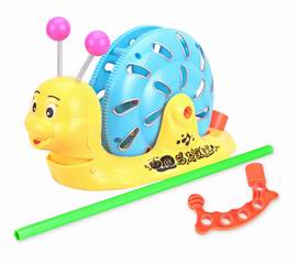 PULL PUSH SNAIL W/BELL,