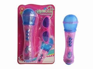 MICROPHONE W/MUSIC & LIGHT AND GLASSES,