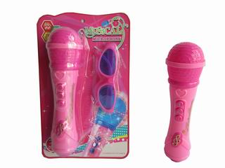 MICROPHONE W/MUSIC & LIGHT AND GLASSES,