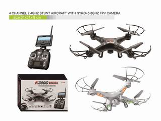 4CH 2.4GHZ DRONE WITH GYRO + 5.8GHZ FPV CAMERA,