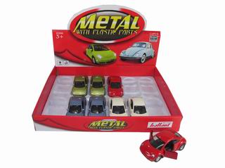 1:32 DIE-CAST CAR W/LIGHT & SOUND 12PCS,