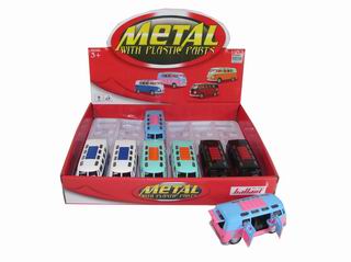 1:32 DIE-CAST BUS W/LIGHT & SOUND 12PCS,