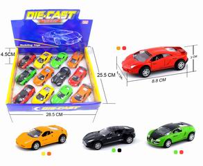 METAL PULL BACK CAR 12PCS,