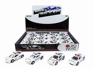 1：50 PULL BACK ALLOY POLICE CAR 12PCS,