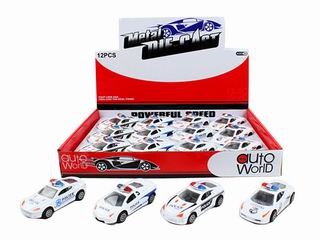 1：50 SLIDE ALLOY POLICE CAR 12PCS,