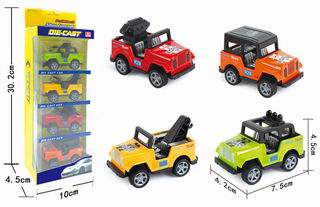 PULL BACK ALLOY CAR 4PCS,