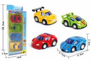 PULL BACK ALLOY CAR 4PCS,