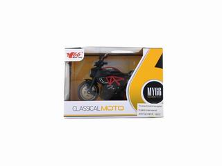 1:14 ALLOY PULL BACK MOTORCYCLE W/LIGHT & SOUND,