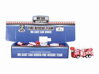 1：64 METAL FIRE TRUCK 6PCS,