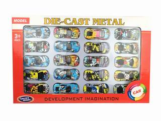 1:64 ALLOY SLIDE CAR 20PCS,