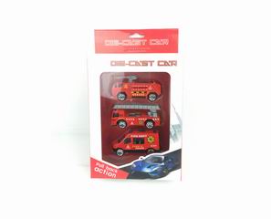 1:50 ALLOY PULL BACK FIRE TRUCK 3PCS,