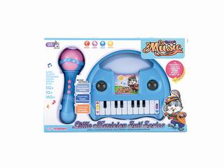 ELECTRONIC ORGAN AND MICROPHONE W/LIGHT & MUSIC,