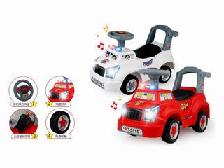 1：4 SLIDE CHILDREN CAR W/LIGHT & MUSIC,