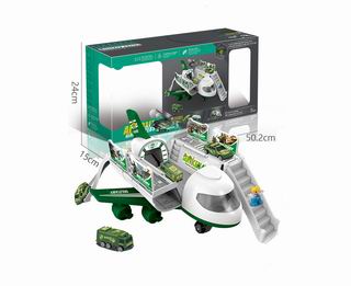 PARKING LOT W/1PCS PLANE & 4PCS CAR,