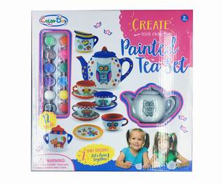 DIY PAINTED TEA SET,
