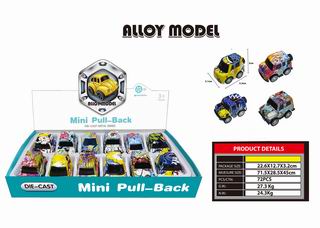 PULL BACK ALLOY CAR 12PCS,