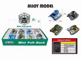 PULL BACK ALLOY TANK 8PCS,