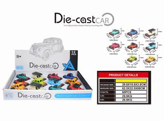 PULL BACK ALLOY CAR 12PCS,