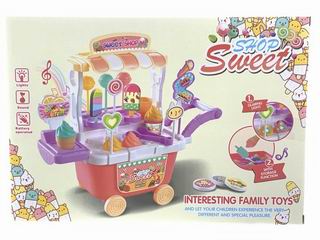 SWEET SHOP CART W/LIGHT&MUSIC,
