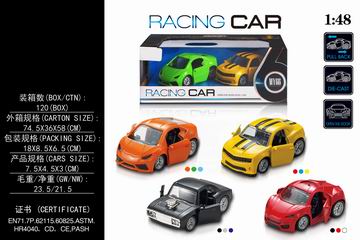 1:48 PULL BACK ALLOY CAR 2PCS,