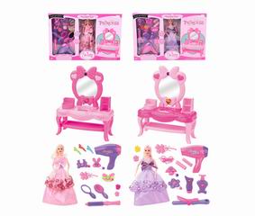 11.5 INCH DOLL W/DRESSER SET,