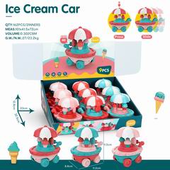 PRESS ICE CREAM CAR 9PCS,