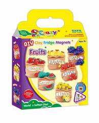 DIY CLAY FRIDGE MAGNETS FRUITS,