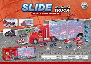 SLIDE CONTAINER TRUCK W/LIGHT & MUSIC,