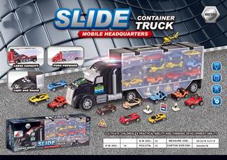 SLIDE CONTAINER TRUCK W/LIGHT & MUSIC,