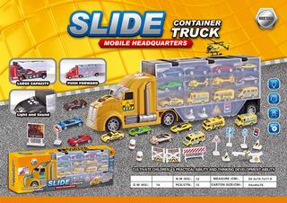 SLIDE CONTAINER TRUCK W/LIGHT & MUSIC,