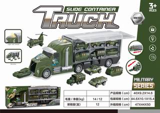 SLIDE CONTAINER TRUCK W/LIGHT & MUSIC,