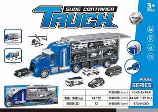 SLIDE CONTAINER TRUCK W/LIGHT & MUSIC,
