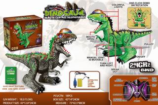 2.4G 8 CHANNEL R/C DINOSAUR W/SOUND & LIGHT,