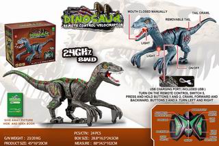 8 CHANNEL 2.4G R/C DINOSAUR W/SOUND & LIGHT & MUSIC,