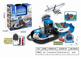 ALLOY POLICE PARKING LOT 37PCS,