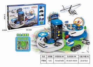 ALLOY POLICE PARKING LOT 33PCS,