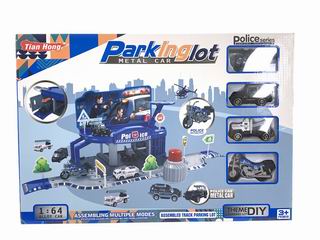 1:64 ALLOY POLICE PARKING LOT,