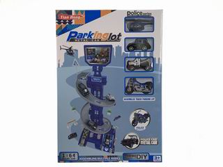 1:64 ALLOY POLICE PARKING LOT,