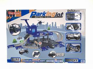 1:64 ALLOY POLICE PARKING LOT,
