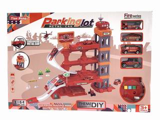 1:64 ALLOY FIRE FIGHTING PARKING LOT W/LIGHT & MUSIC,