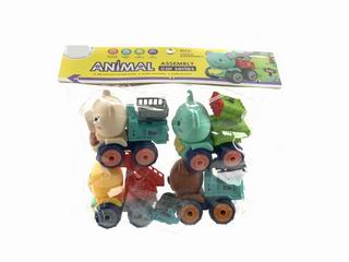 ASSEMBLY ANIMAL CAR 4PCS,