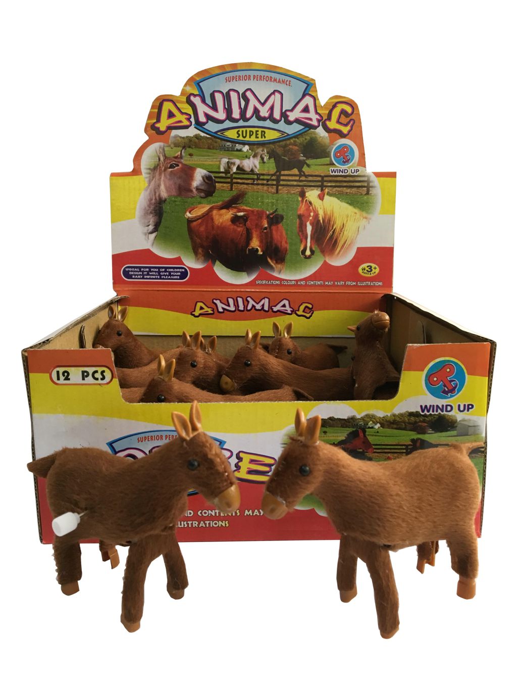 WAND UP DONKEY 12PCS,