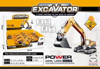 1:55 SIMULATION EXCAVATOR 6PCS,