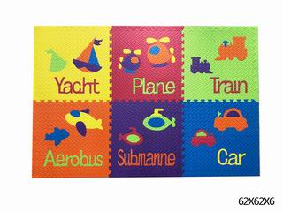 EVA PUZZLE BATH MAT 6PCS,