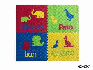 EVA PUZZLE BATH MAT 4PCS,